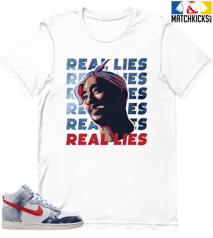 T-Shirt - Nike Dunk High Washed Denim Pack - Sneaker-Matching T-Shirt (Real Lies) 3 T-Shirt - Nike Dunk High Washed Denim Pack - Sneaker-Matching T-Shirt (Real Lies)