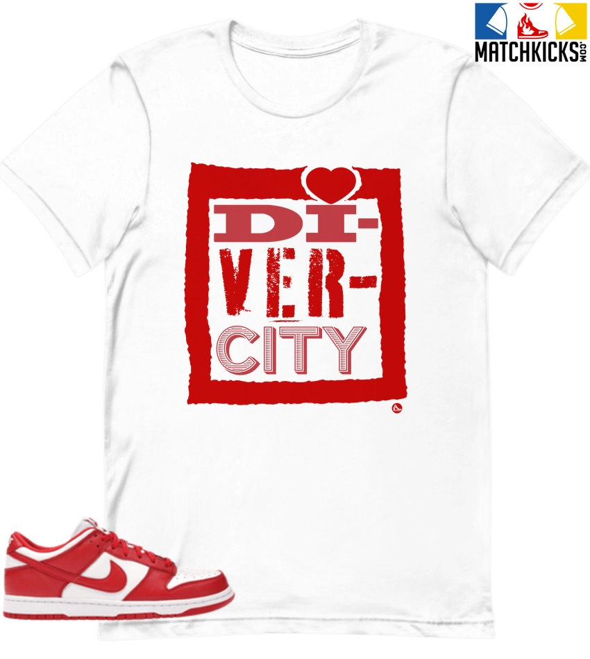 T-Shirt - Nike Dunk Low University Red (2020) - Sneaker-Matching T-Shirt (DIVERCITY) 3 T-Shirt - Nike Dunk Low University Red (2020) - Sneaker-Matching T-Shirt (DIVERCITY)
