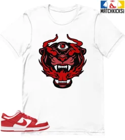 T-Shirt - Nike Dunk Low University Red (2020) - Sneaker-Matching T-Shirt (The Beast)
