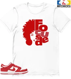 T-Shirt - Nike Dunk Low University Red (2020) - Sneaker-Matching T-Shirt (FOCUSED)