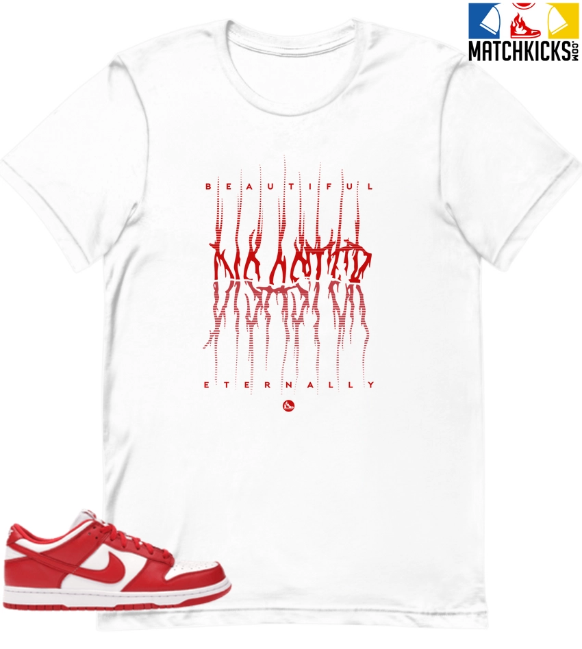 T-Shirt - Nike Dunk Low University Red (2020) - Sneaker-Matching T-Shirt (Disaster) 3 T-Shirt - Nike Dunk Low University Red (2020) - Sneaker-Matching T-Shirt (Disaster)