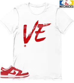 T-Shirt - Nike Dunk Low University Red (2020) - Sneaker-Matching T-Shirt (Rainbow Love Right)