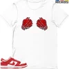 T-Shirt - Nike Dunk Low University Red (2020) - Sneaker-Matching T-Shirt (Pumpkin Skeleton Hands) -Nike Dunk shop online mockupGenerator 6975