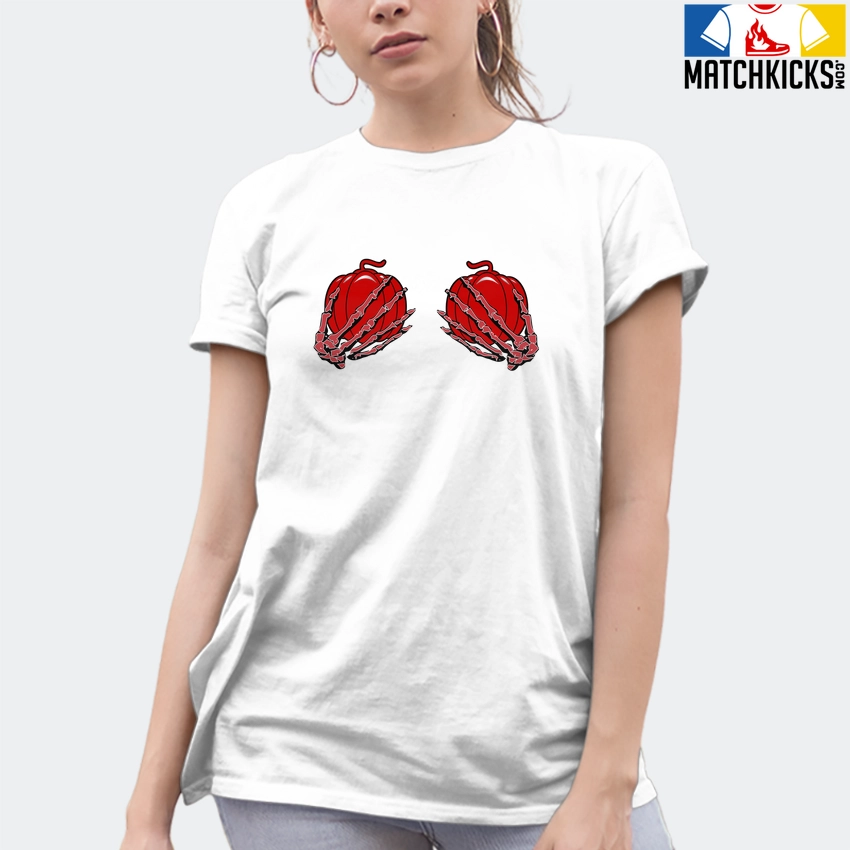 T-Shirt - Nike Dunk Low University Red (2020) - Sneaker-Matching T-Shirt (Pumpkin Skeleton Hands) 10 T-Shirt - Nike Dunk Low University Red (2020) - Sneaker-Matching T-Shirt (Pumpkin Skeleton Hands) - Image 8