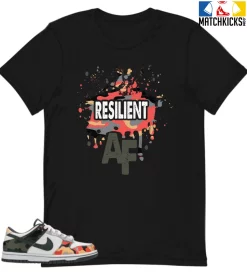 T-Shirt - Nike Dunk Low SE GS Sail Multi-Camo - Sneaker-Matching T-Shirt (Resilient AF)