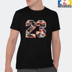 T-Shirt - Nike Dunk Low SE GS Sail Multi-Camo - Sneaker-Matching T-Shirt (23 Number Design 1) -Nike Dunk shop online mockupGenerator 7072