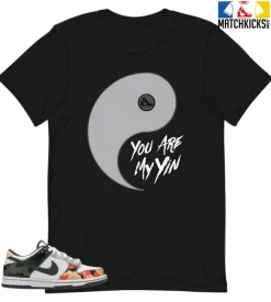 T-Shirt - Nike Dunk Low SE GS Sail Multi-Camo - Sneaker-Matching T-Shirt (You Are My Yin)