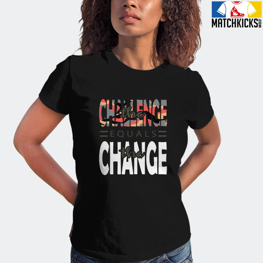 T-Shirt - Nike Dunk Low SE GS Sail Multi-Camo - Sneaker-Matching T-Shirt (the Challenge = The Change) 6 T-Shirt - Nike Dunk Low SE GS Sail Multi-Camo - Sneaker-Matching T-Shirt (the Challenge = The Change) - Image 4