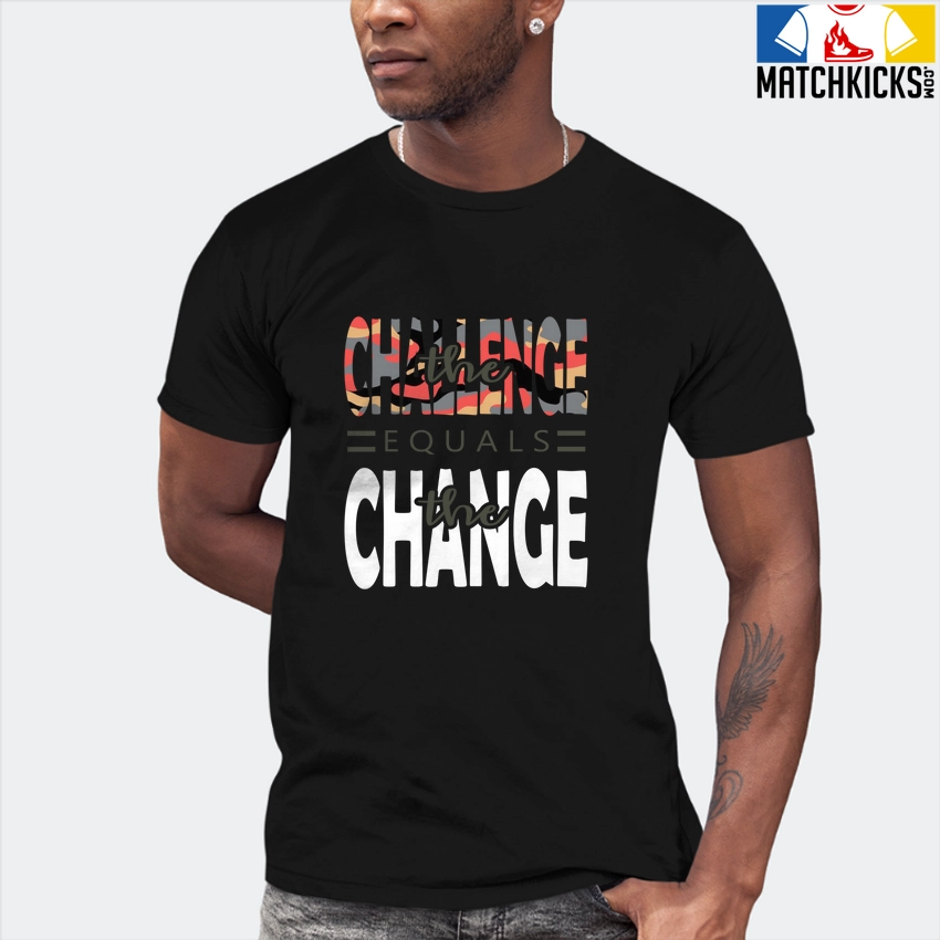 T-Shirt - Nike Dunk Low SE GS Sail Multi-Camo - Sneaker-Matching T-Shirt (the Challenge = The Change) 7 T-Shirt - Nike Dunk Low SE GS Sail Multi-Camo - Sneaker-Matching T-Shirt (the Challenge = The Change) - Image 5
