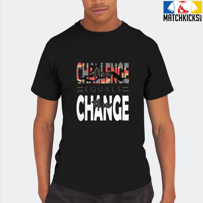 T-Shirt - Nike Dunk Low SE GS Sail Multi-Camo - Sneaker-Matching T-Shirt (the Challenge = The Change) 8 T-Shirt - Nike Dunk Low SE GS Sail Multi-Camo - Sneaker-Matching T-Shirt (the Challenge = The Change) - Image 6