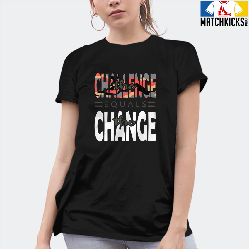 T-Shirt - Nike Dunk Low SE GS Sail Multi-Camo - Sneaker-Matching T-Shirt (the Challenge = The Change) 10 T-Shirt - Nike Dunk Low SE GS Sail Multi-Camo - Sneaker-Matching T-Shirt (the Challenge = The Change) - Image 8