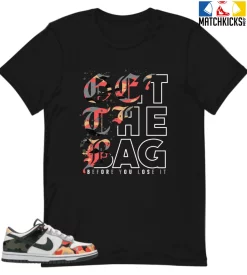T-Shirt - Nike Dunk Low SE GS Sail Multi-Camo - Sneaker-Matching T-Shirt (GET THE BAG)