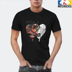 T-Shirt - Nike Dunk Low SE GS Sail Multi-Camo - Sneaker-Matching T-Shirt (Choose LOVE Over Fear) -Nike Dunk shop online mockupGenerator 7181