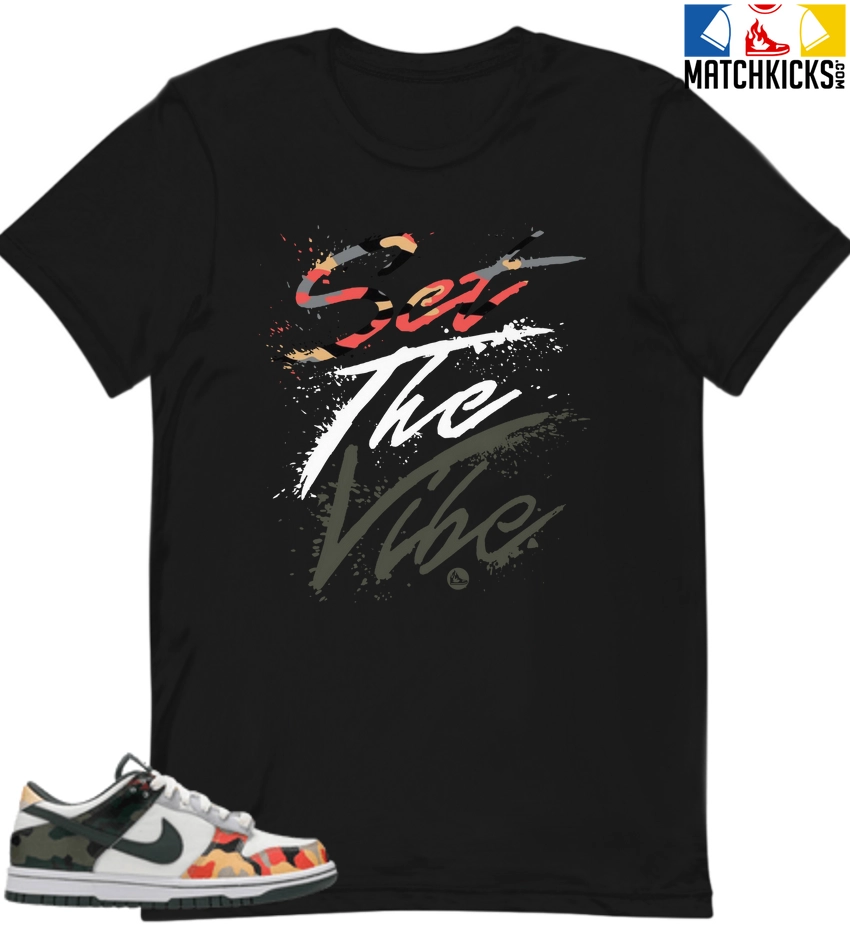 T-Shirt - Nike Dunk Low SE GS Sail Multi-Camo - Sneaker-Matching T-Shirt (Set The Vibe) 3 T-Shirt - Nike Dunk Low SE GS Sail Multi-Camo - Sneaker-Matching T-Shirt (Set The Vibe)