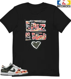 T-Shirt - Nike Dunk Low SE GS Sail Multi-Camo - Sneaker-Matching T-Shirt (Girls Doin Good)