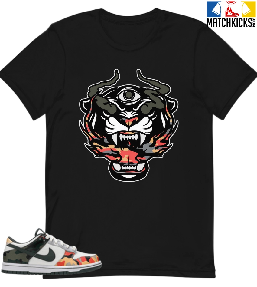 T-Shirt - Nike Dunk Low SE GS Sail Multi-Camo - Sneaker-Matching T-Shirt (The Beast) 3 T-Shirt - Nike Dunk Low SE GS Sail Multi-Camo - Sneaker-Matching T-Shirt (The Beast)