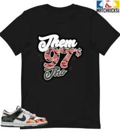 T-Shirt - Nike Dunk Low SE GS Sail Multi-Camo - Sneaker-Matching T-Shirt (Them Ninety Seven's Tho)