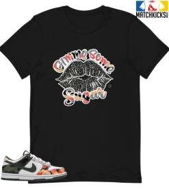 T-Shirt - Nike Dunk Low SE GS Sail Multi-Camo - Sneaker-Matching T-Shirt (Gimme Some Sugar)