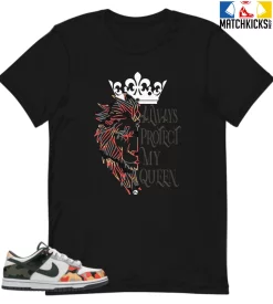 T-Shirt - Nike Dunk Low SE GS Sail Multi-Camo - Sneaker-Matching T-Shirt (MALE KING)
