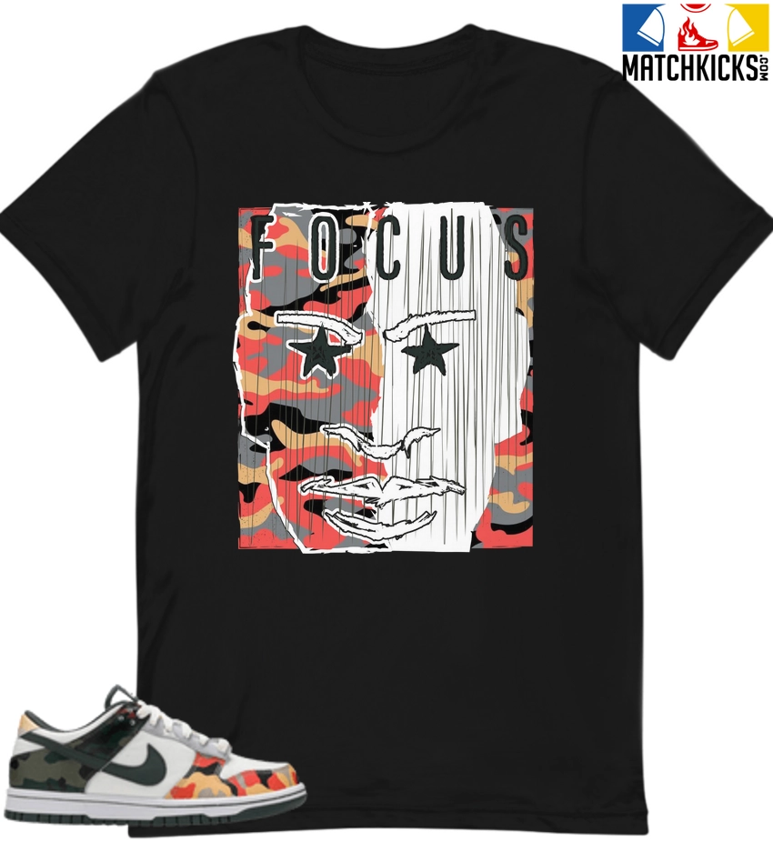 T-Shirt - Nike Dunk Low SE GS Sail Multi-Camo - Sneaker-Matching T-Shirt (FOCUS) 3 T-Shirt - Nike Dunk Low SE GS Sail Multi-Camo - Sneaker-Matching T-Shirt (FOCUS)