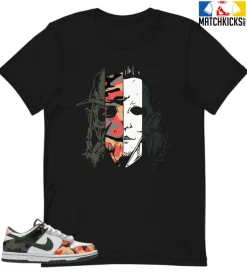 T-Shirt - Nike Dunk Low SE GS Sail Multi-Camo - Sneaker-Matching T-Shirt (Scary Friend Squad)
