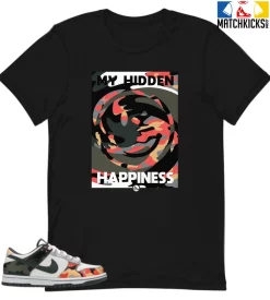T-Shirt - Nike Dunk Low SE GS Sail Multi-Camo - Sneaker-Matching T-Shirt (My Hidden Happiness)