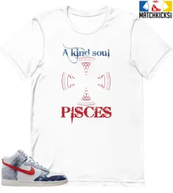 T-Shirt - Nike Dunk High Washed Denim Pack - Sneaker-Matching T-Shirt (Pisces A Kind Soul)