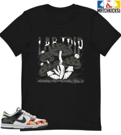 T-Shirt - Nike Dunk Low SE GS Sail Multi-Camo - Sneaker-Matching T-Shirt (Lab Trip)