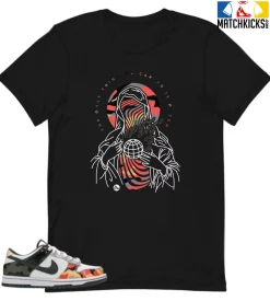 T-Shirt - Nike Dunk Low SE GS Sail Multi-Camo - Sneaker-Matching T-Shirt (Just Watch)