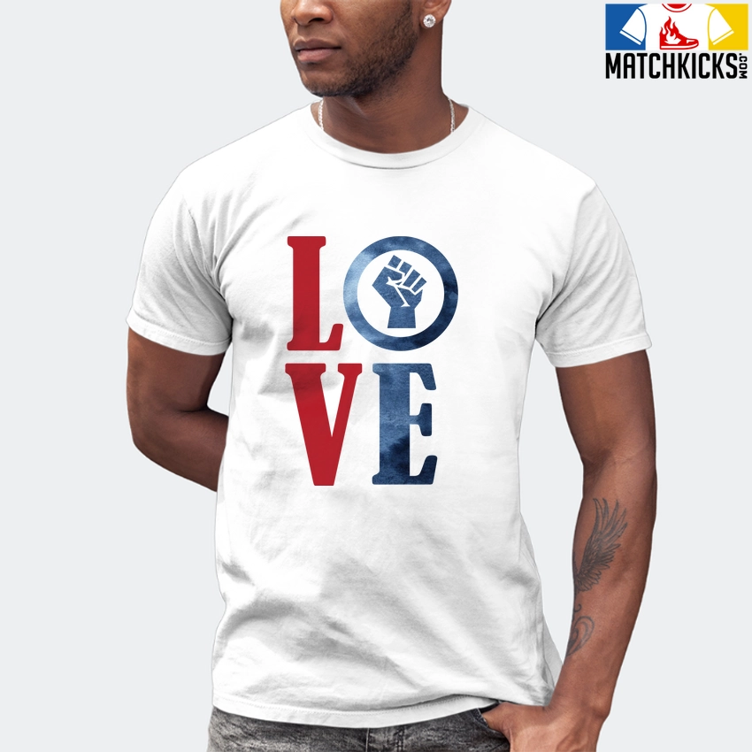 T-Shirt - Nike Dunk High Washed Denim Pack - Sneaker-Matching T-Shirt (Love - BLM) 7 T-Shirt - Nike Dunk High Washed Denim Pack - Sneaker-Matching T-Shirt (Love - BLM) - Image 5