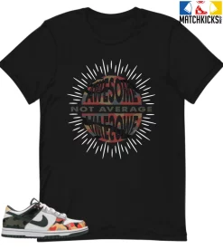 T-Shirt - Nike Dunk Low SE GS Sail Multi-Camo - Sneaker-Matching T-Shirt (Awesome Not Average)
