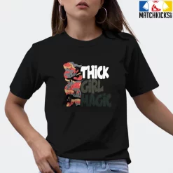 T-Shirt - Nike Dunk Low SE GS Sail Multi-Camo - Sneaker-Matching T-Shirt (THICK GIRL MAGIC) -Nike Dunk shop online mockupGenerator 7629