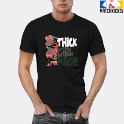 T-Shirt - Nike Dunk Low SE GS Sail Multi-Camo - Sneaker-Matching T-Shirt (THICK GIRL MAGIC) -Nike Dunk shop online mockupGenerator 7632