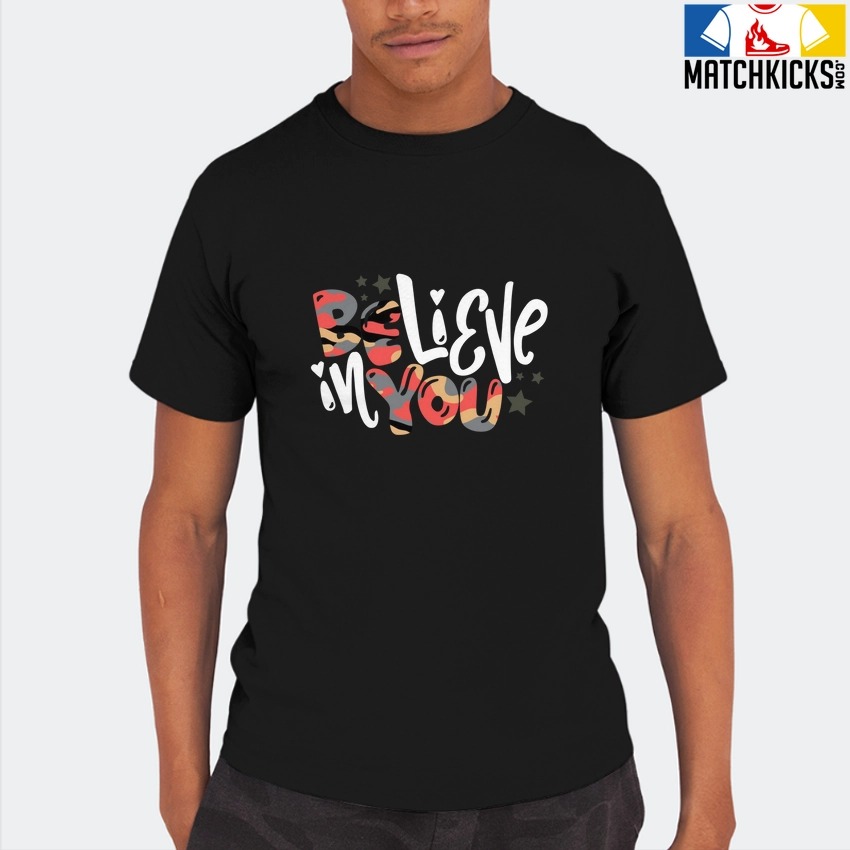 T-Shirt - Nike Dunk Low SE GS Sail Multi-Camo - Sneaker-Matching T-Shirt (Believe In You) 8 T-Shirt - Nike Dunk Low SE GS Sail Multi-Camo - Sneaker-Matching T-Shirt (Believe In You) - Image 6