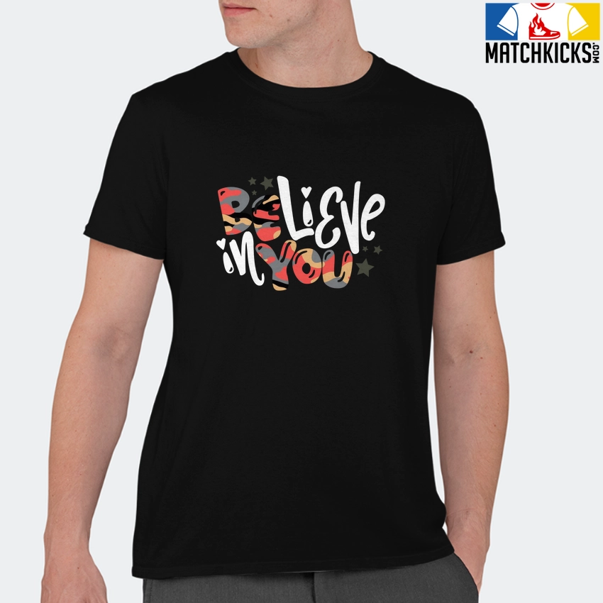 T-Shirt - Nike Dunk Low SE GS Sail Multi-Camo - Sneaker-Matching T-Shirt (Believe In You) 11 T-Shirt - Nike Dunk Low SE GS Sail Multi-Camo - Sneaker-Matching T-Shirt (Believe In You) - Image 9