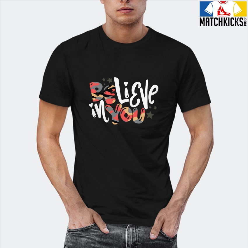 T-Shirt - Nike Dunk Low SE GS Sail Multi-Camo - Sneaker-Matching T-Shirt (Believe In You) 12 T-Shirt - Nike Dunk Low SE GS Sail Multi-Camo - Sneaker-Matching T-Shirt (Believe In You) - Image 10