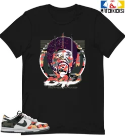 T-Shirt - Nike Dunk Low SE GS Sail Multi-Camo - Sneaker-Matching T-Shirt (Bad)