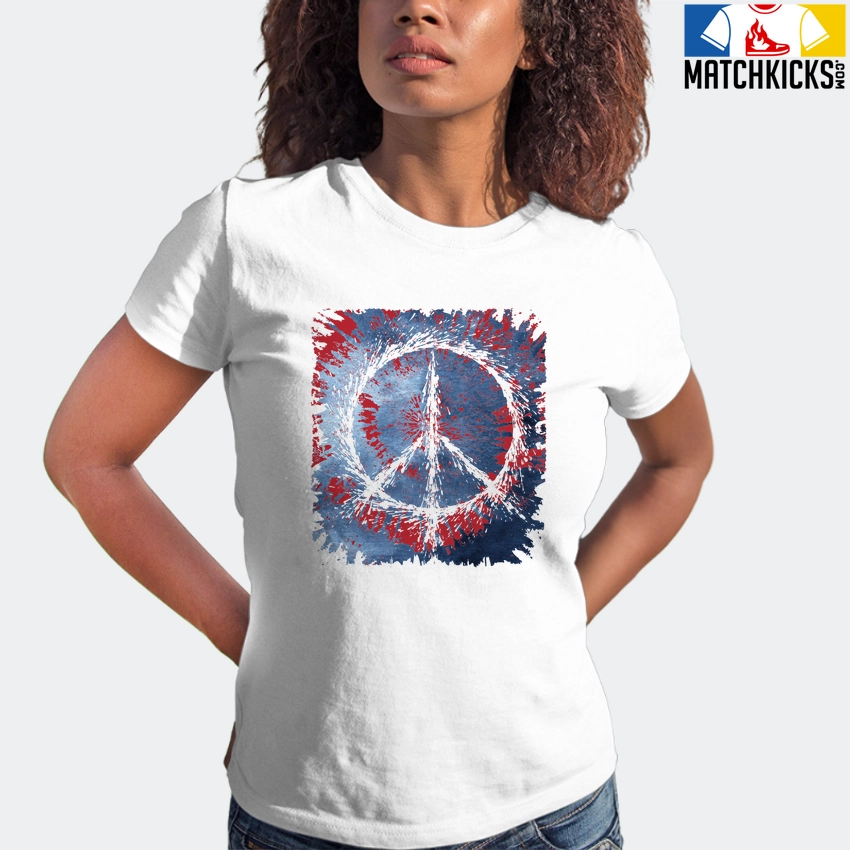 T-Shirt - Nike Dunk High Washed Denim Pack - Sneaker-Matching T-Shirt (Tie Dye Peace Sign) 6 T-Shirt - Nike Dunk High Washed Denim Pack - Sneaker-Matching T-Shirt (Tie Dye Peace Sign) - Image 4