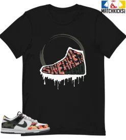 T-Shirt - Nike Dunk Low SE GS Sail Multi-Camo - Sneaker-Matching T-Shirt (SneakerHead Inside)