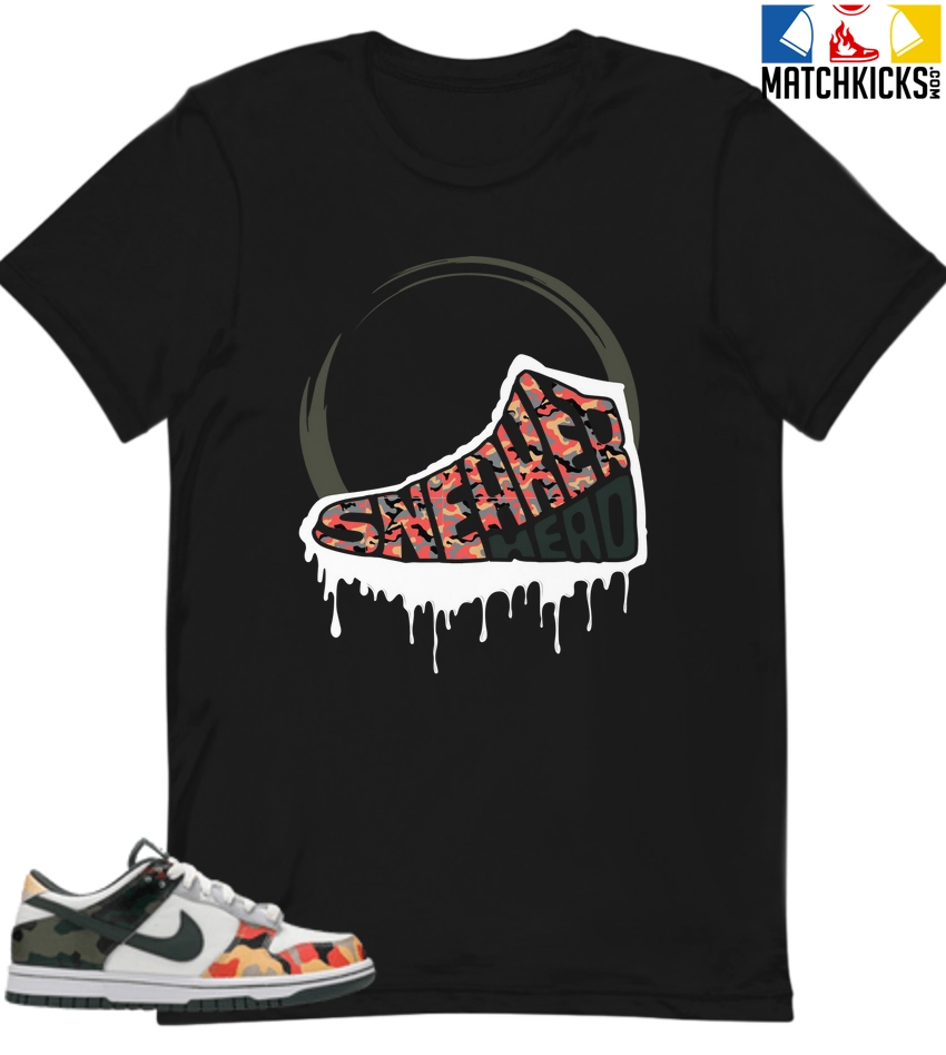 T-Shirt - Nike Dunk Low SE GS Sail Multi-Camo - Sneaker-Matching T-Shirt (SneakerHead Inside) 3 T-Shirt - Nike Dunk Low SE GS Sail Multi-Camo - Sneaker-Matching T-Shirt (SneakerHead Inside)