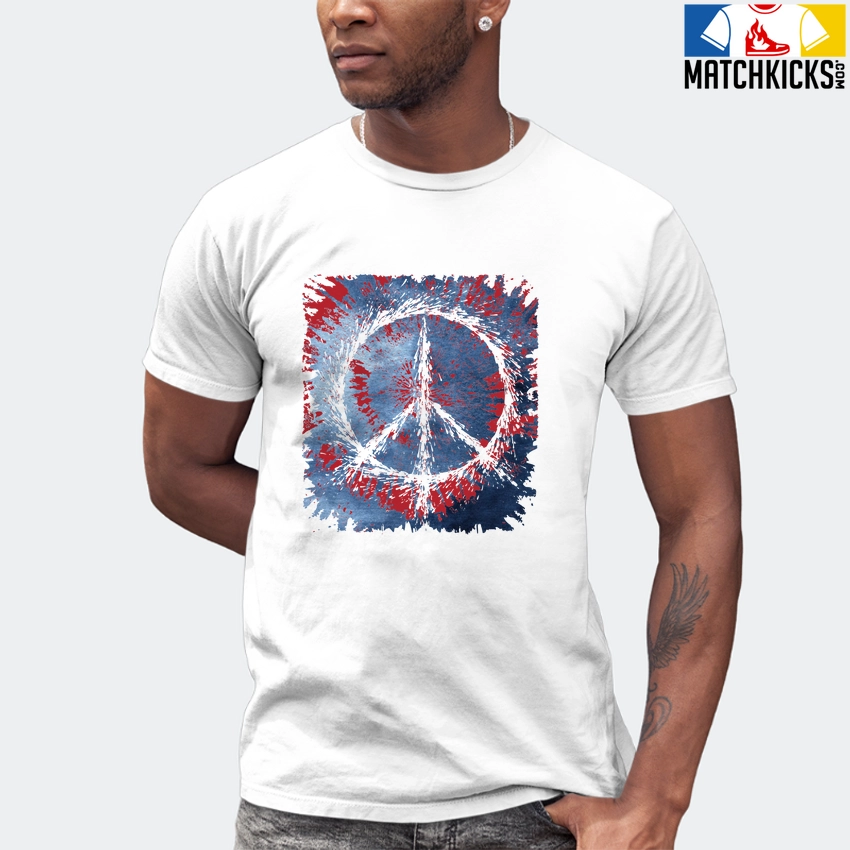 T-Shirt - Nike Dunk High Washed Denim Pack - Sneaker-Matching T-Shirt (Tie Dye Peace Sign) 7 T-Shirt - Nike Dunk High Washed Denim Pack - Sneaker-Matching T-Shirt (Tie Dye Peace Sign) - Image 5