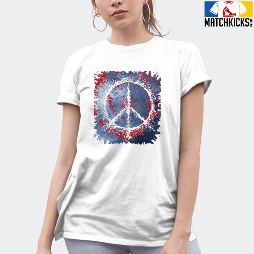 T-Shirt - Nike Dunk High Washed Denim Pack - Sneaker-Matching T-Shirt (Tie Dye Peace Sign) 10 T-Shirt - Nike Dunk High Washed Denim Pack - Sneaker-Matching T-Shirt (Tie Dye Peace Sign) - Image 8