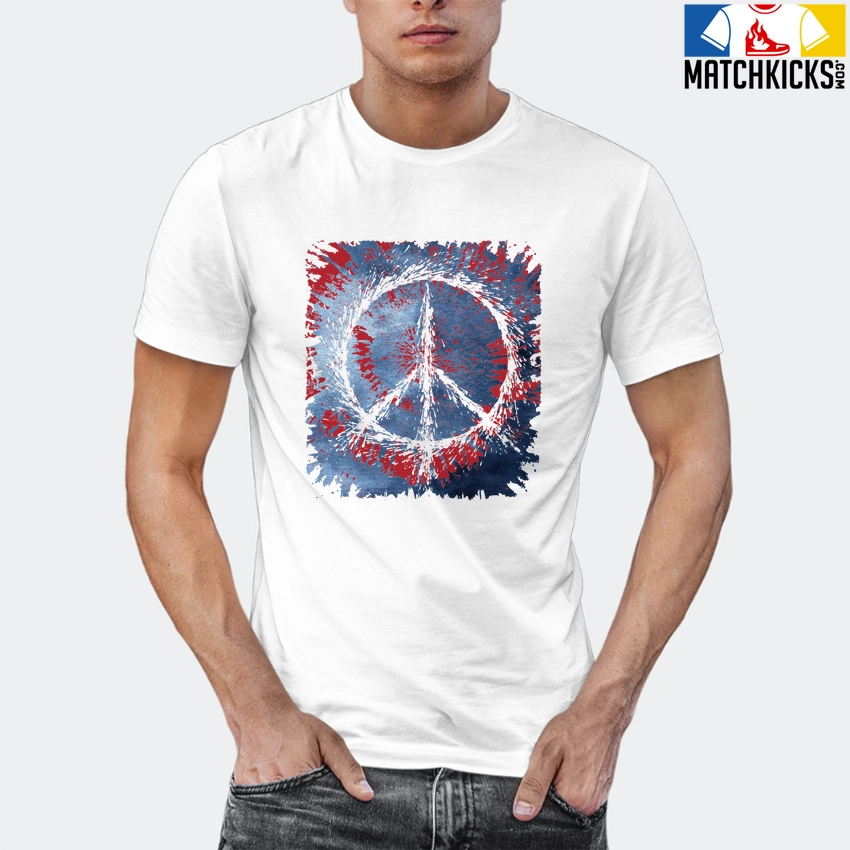 T-Shirt - Nike Dunk High Washed Denim Pack - Sneaker-Matching T-Shirt (Tie Dye Peace Sign) 12 T-Shirt - Nike Dunk High Washed Denim Pack - Sneaker-Matching T-Shirt (Tie Dye Peace Sign) - Image 10