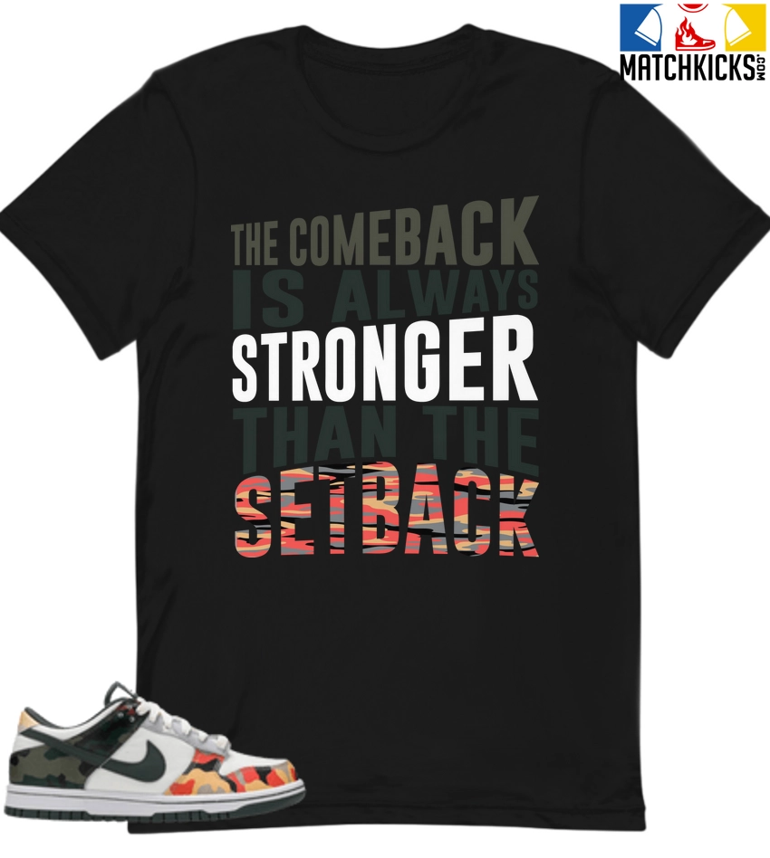 T-Shirt - Nike Dunk Low SE GS Sail Multi-Camo - Sneaker-Matching T-Shirt (The Comeback) 3 T-Shirt - Nike Dunk Low SE GS Sail Multi-Camo - Sneaker-Matching T-Shirt (The Comeback)