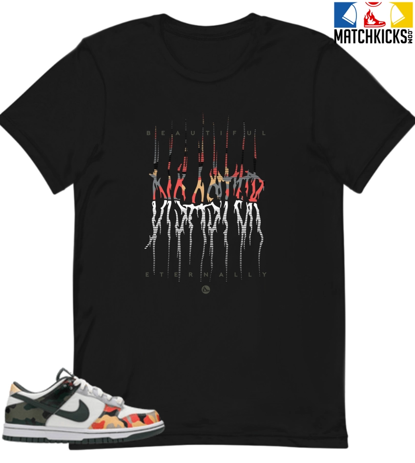 T-Shirt - Nike Dunk Low SE GS Sail Multi-Camo - Sneaker-Matching T-Shirt (Disaster) 3 T-Shirt - Nike Dunk Low SE GS Sail Multi-Camo - Sneaker-Matching T-Shirt (Disaster)