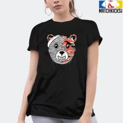 T-Shirt - Nike Dunk Low SE GS Sail Multi-Camo - Sneaker-Matching T-Shirt (Bear Face) -Nike Dunk shop online mockupGenerator 7882