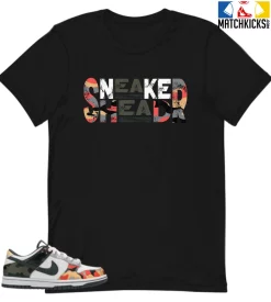 T-Shirt - Nike Dunk Low SE GS Sail Multi-Camo - Sneaker-Matching T-Shirt (SNEAKER HEAD)