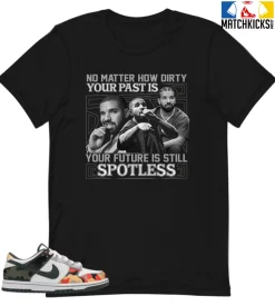 T-Shirt - Nike Dunk Low SE GS Sail Multi-Camo - Sneaker-Matching T-Shirt (No Matter How Dirty)