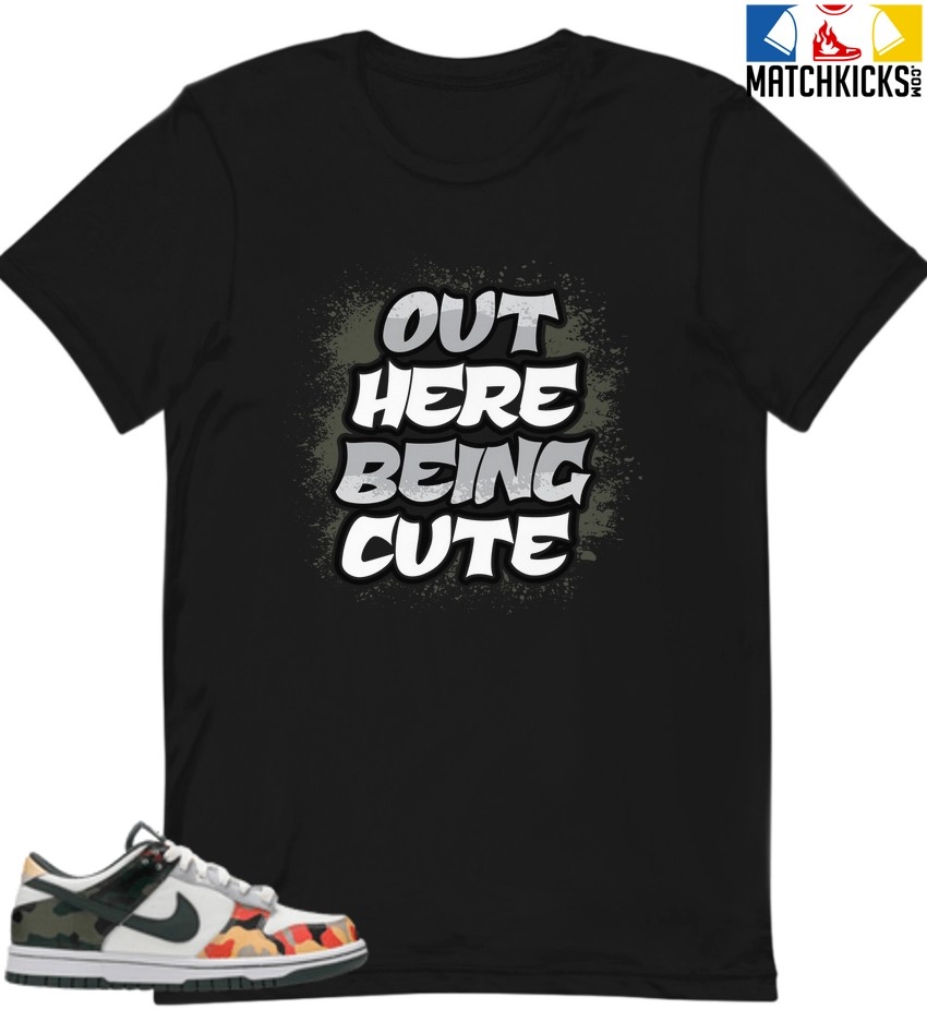 T-Shirt - Nike Dunk Low SE GS Sail Multi-Camo - Sneaker-Matching T-Shirt (Out Here Being CUTE) 3 T-Shirt - Nike Dunk Low SE GS Sail Multi-Camo - Sneaker-Matching T-Shirt (Out Here Being CUTE)