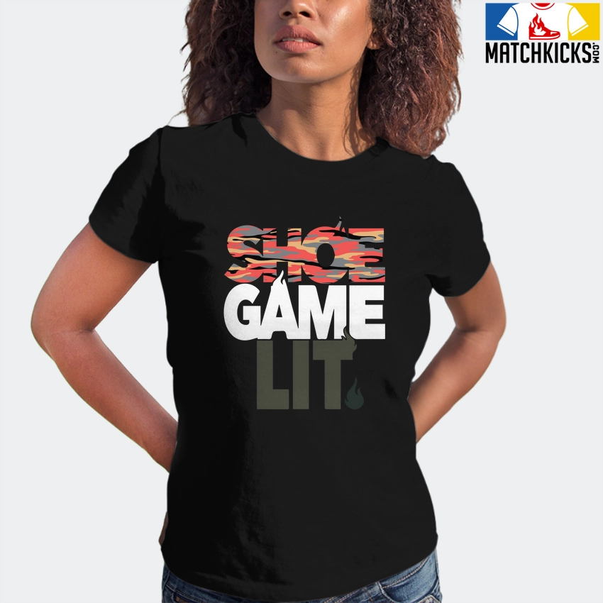 T-Shirt - Nike Dunk Low SE GS Sail Multi-Camo - Sneaker-Matching T-Shirt (Shoe Game Lit) 6 T-Shirt - Nike Dunk Low SE GS Sail Multi-Camo - Sneaker-Matching T-Shirt (Shoe Game Lit) - Image 4